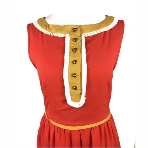 Dear creatures small dress Orange Pockets - Picture 3 of 8